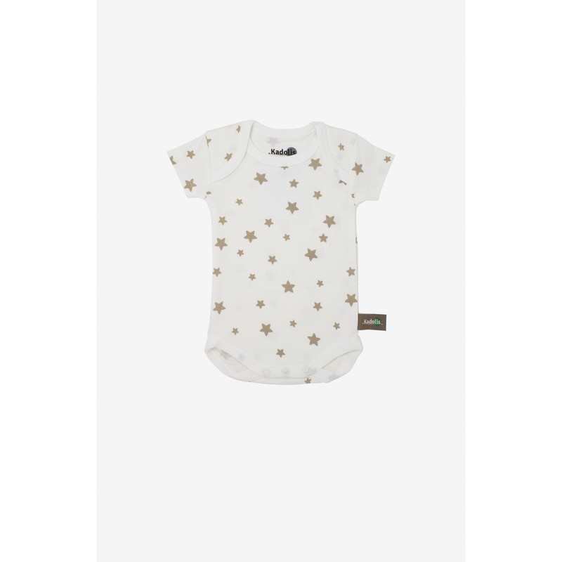 Lot de 3 Body manches courtes en Coton Bio à motifs étoiles