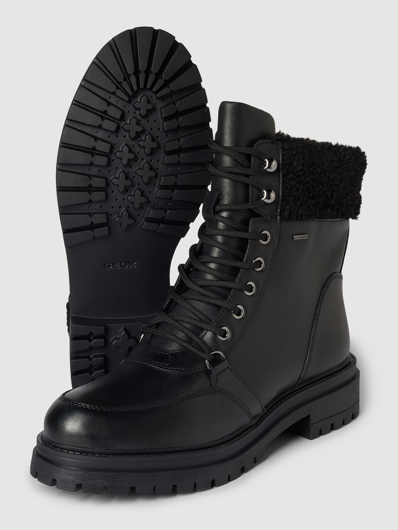 Schnürboots mit Label-Detail Modell 'IRIDEA' in schwarz