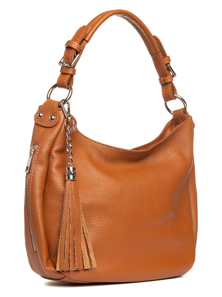 Lia Biassoni Leder-Schultertasche 