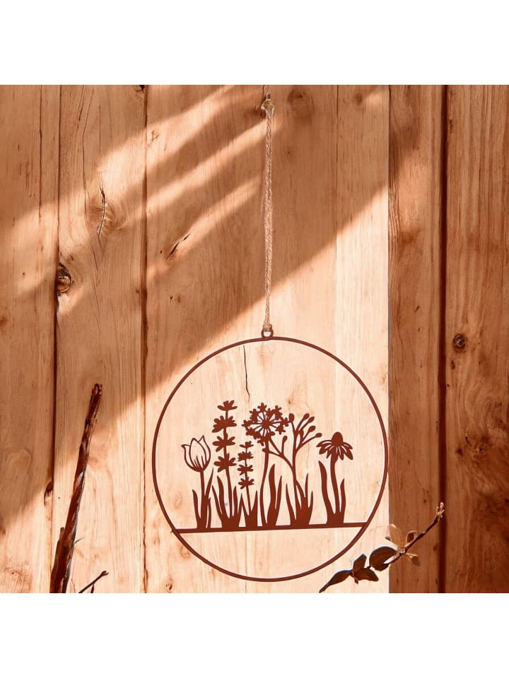 UNUS Aufhänger Blumenornament in Rost günstig kaufen