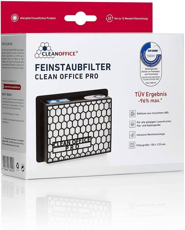 Clean Office Feinstaubfilter 8301010 Weiß 16 x 13 x 6 cm