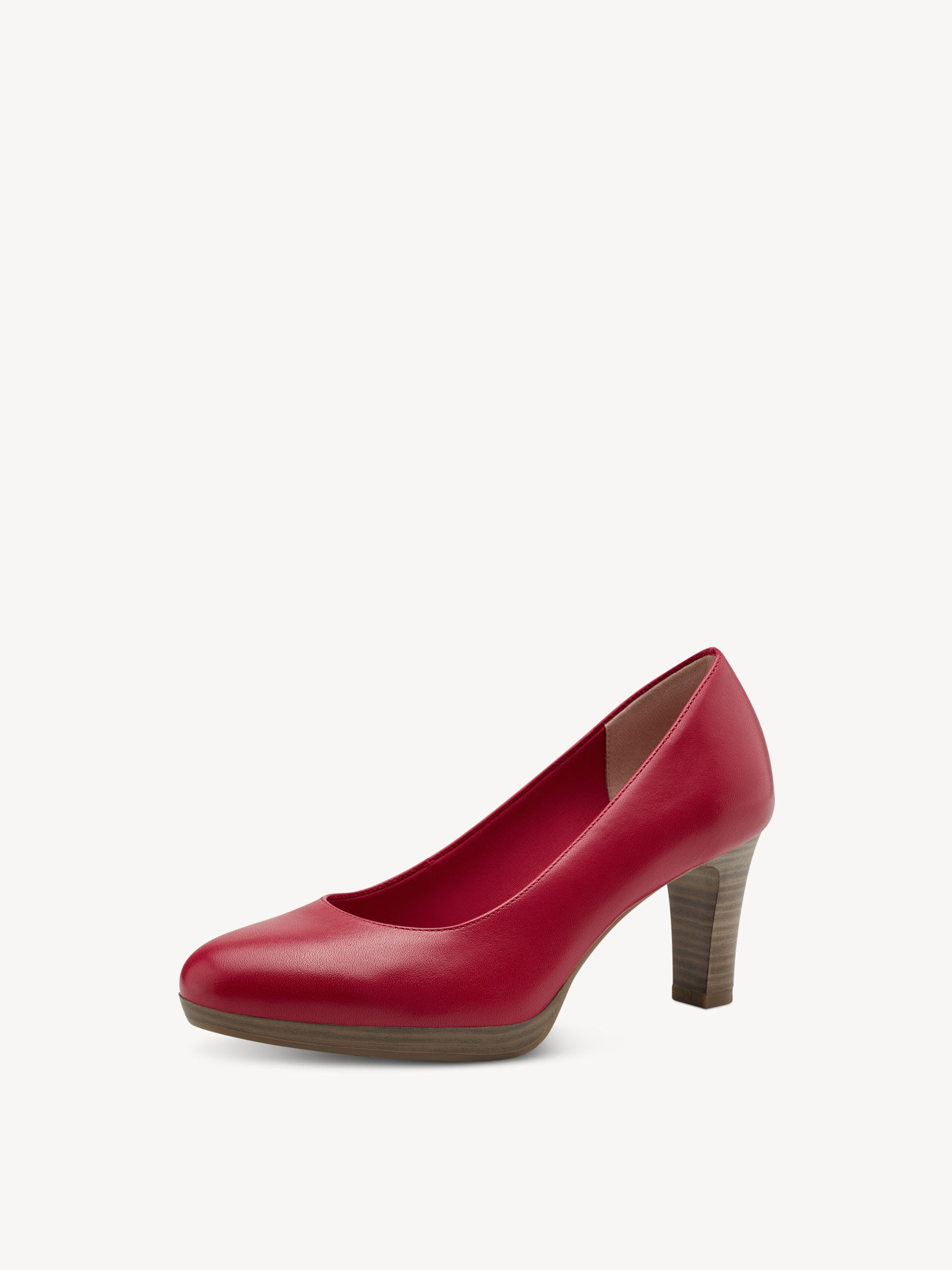 Escarpin en cuir - rouge