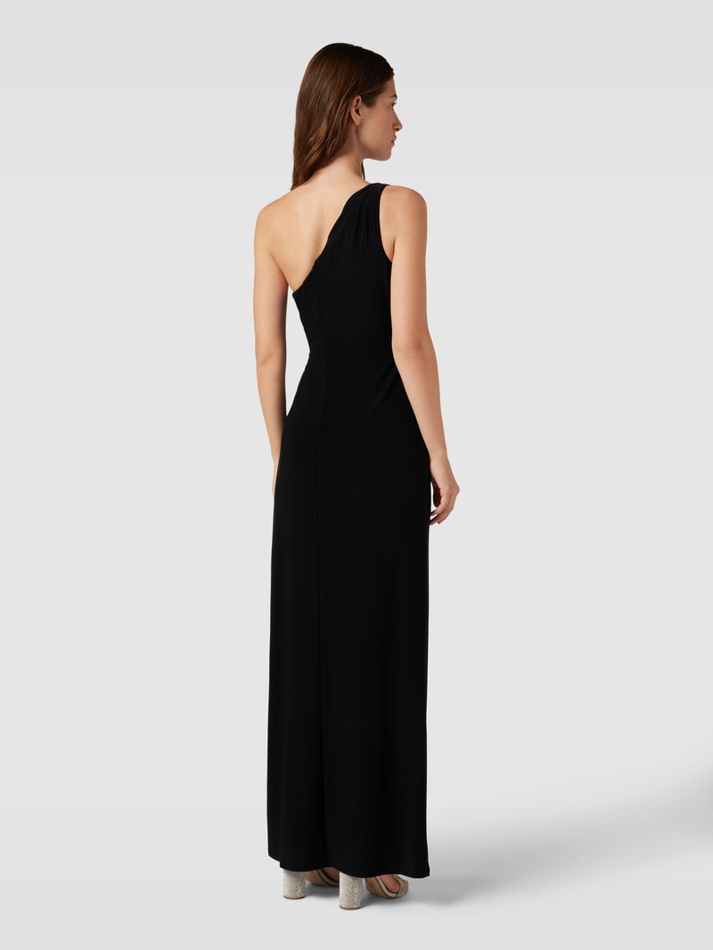 Damen Abendkleid mit Seitenschlitz Modell 'BELINA' in schwarz