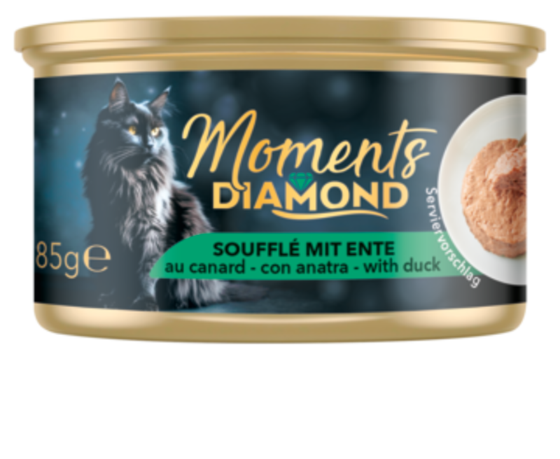 MOMENTS Nassfutter MOMENTS Diamond Soufflé 12 x 85 g Ente