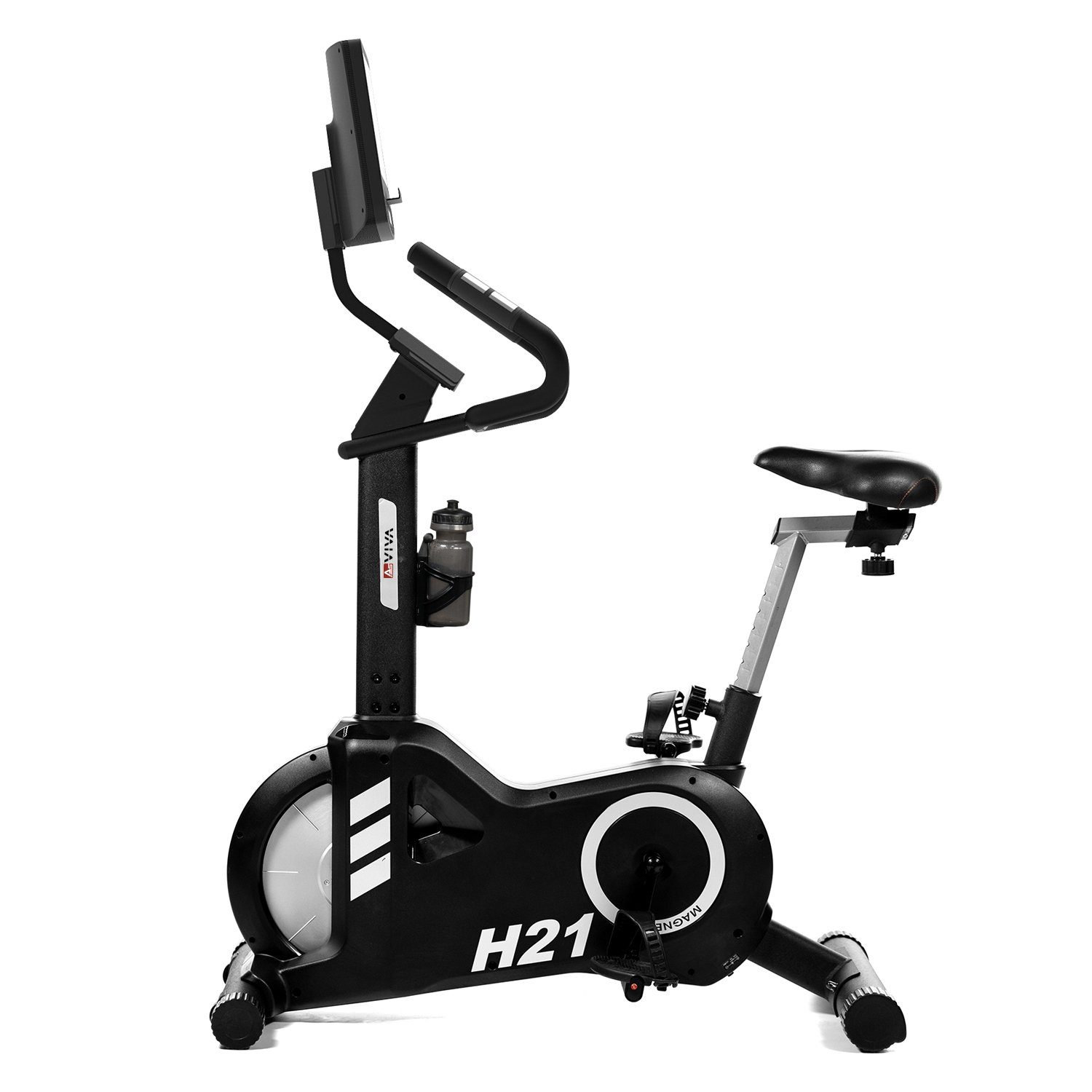 AsVIVA Ergometer Heimtrainer & Ergometer AsVIVA H21 Pro Wi-Fi (mit Trinkflasche), Touchscreen Computer, Tablethalterung, Kinomap kompatibel