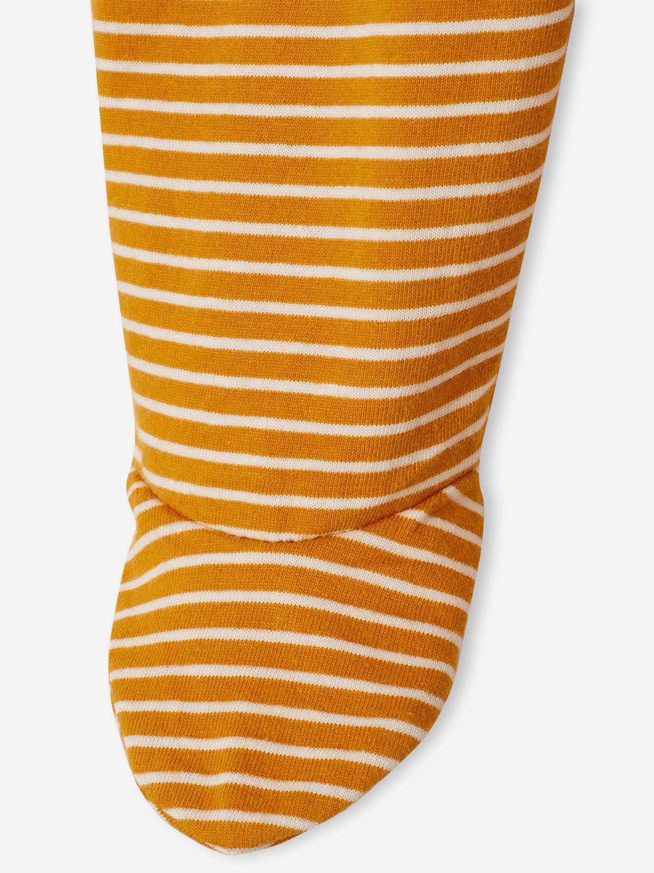 Vertbaudet 2er-Pack Jungen Baby Schlafanzüge, Jersey Oeko-Tex - senfgelb