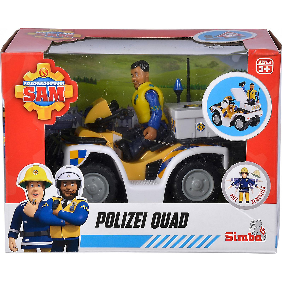Feuerwehrmann Sam Polizei Quad mit Figur