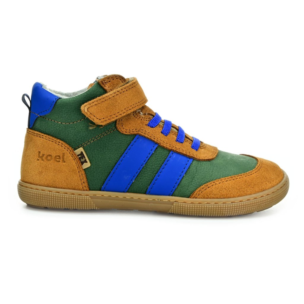 Koel4kids Devo Tex Print Merin Olive Winterbarfussschuhe