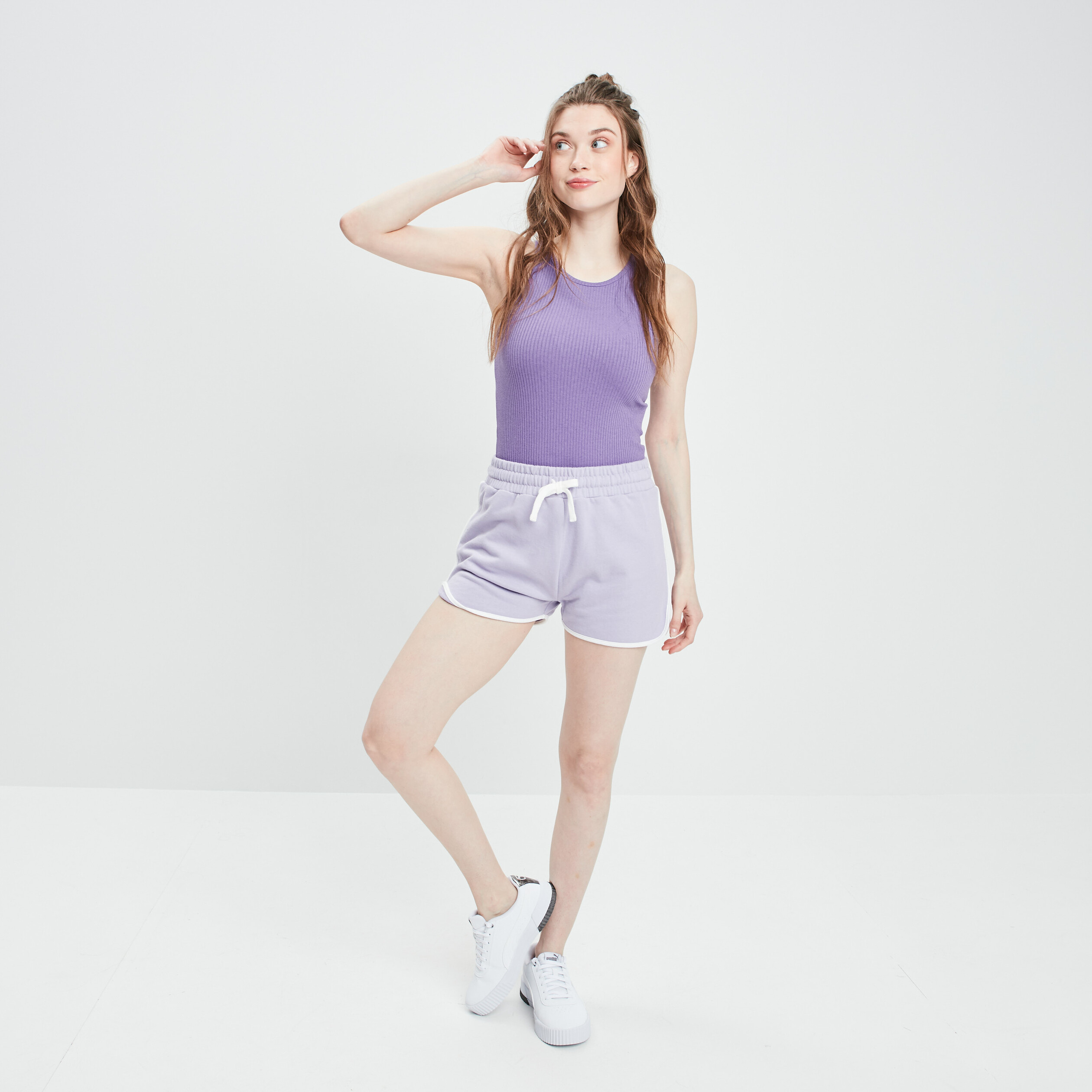 Short ajustable violet clair femme | La Halle