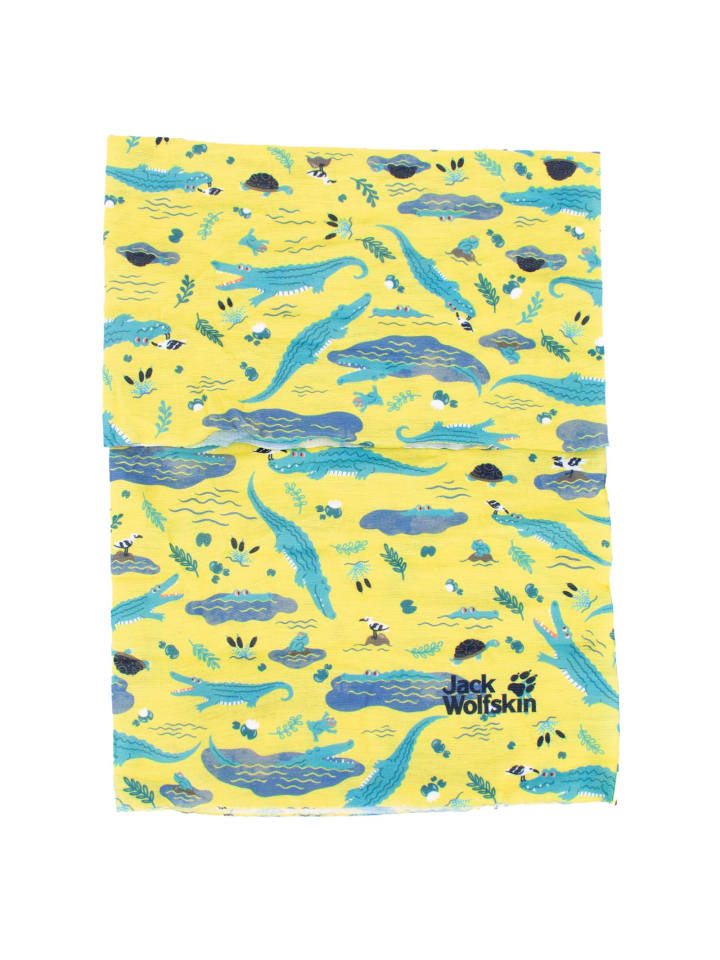 Jack Wolfskin Accessoires Print Headgear Tube Neck Warmer in Gelb günstig kaufen onesize