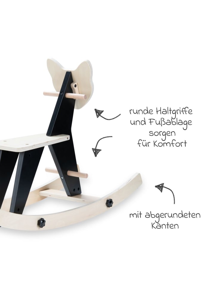 Hauck 2in1 Schaukeltier Rock N Swing (umbaubar zum Sitz, in schwarz,beige günstig kaufen onesize