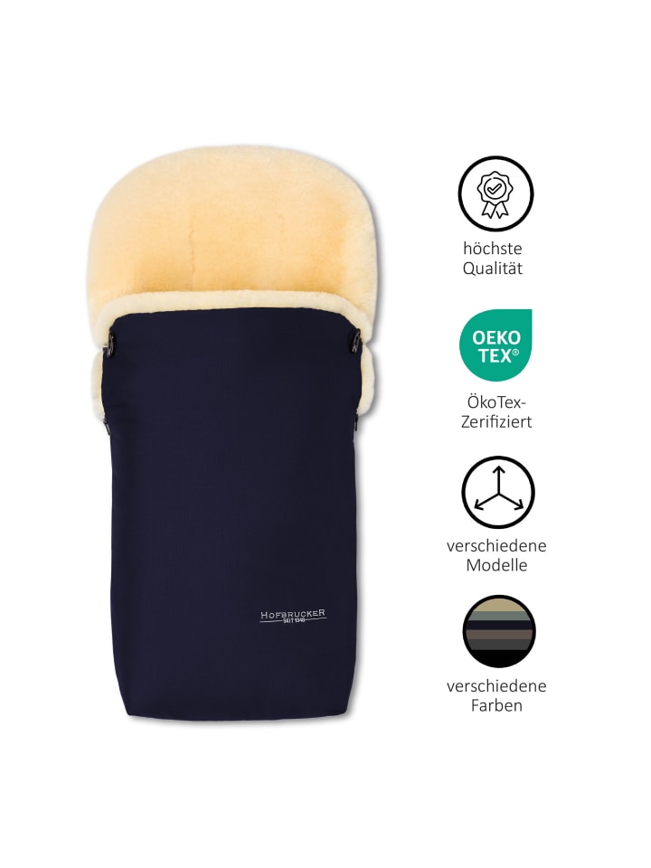 Hofbrucker Lammfell-Fußsack Putzi für Kinderwagen und Buggy in Navy Blue günstig kaufen onesize
