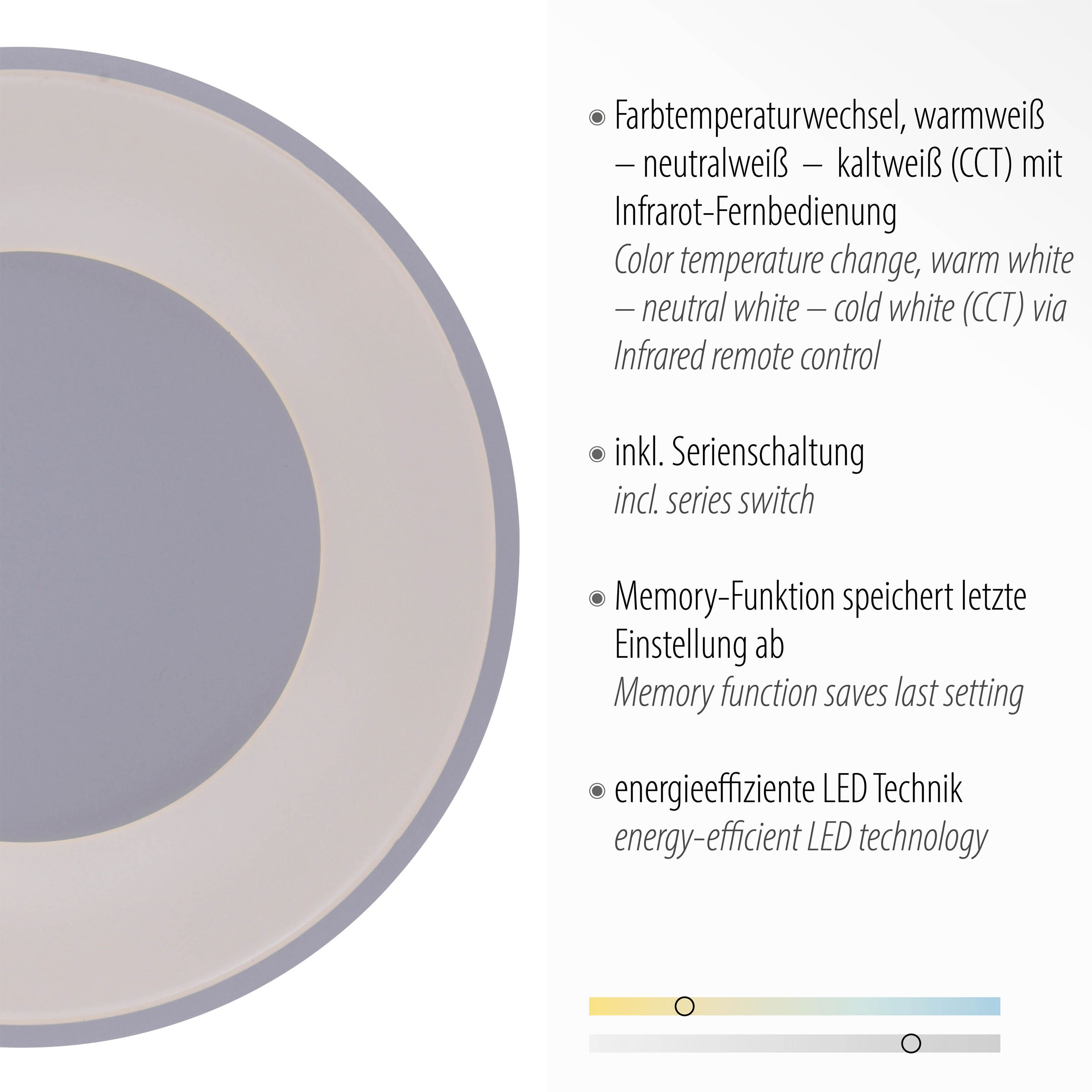 JUST LIGHT.LED-Deckenleuchte 1flg