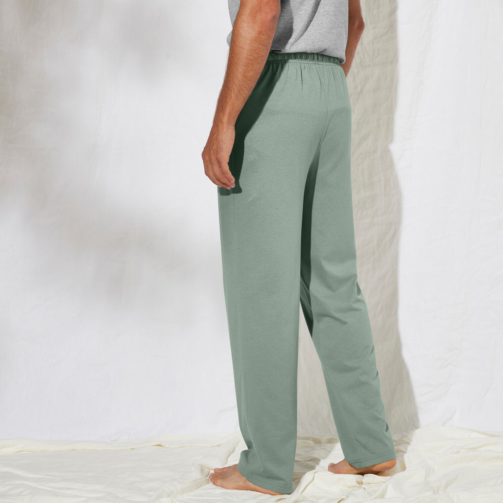 Pantalon pyjama uni vert