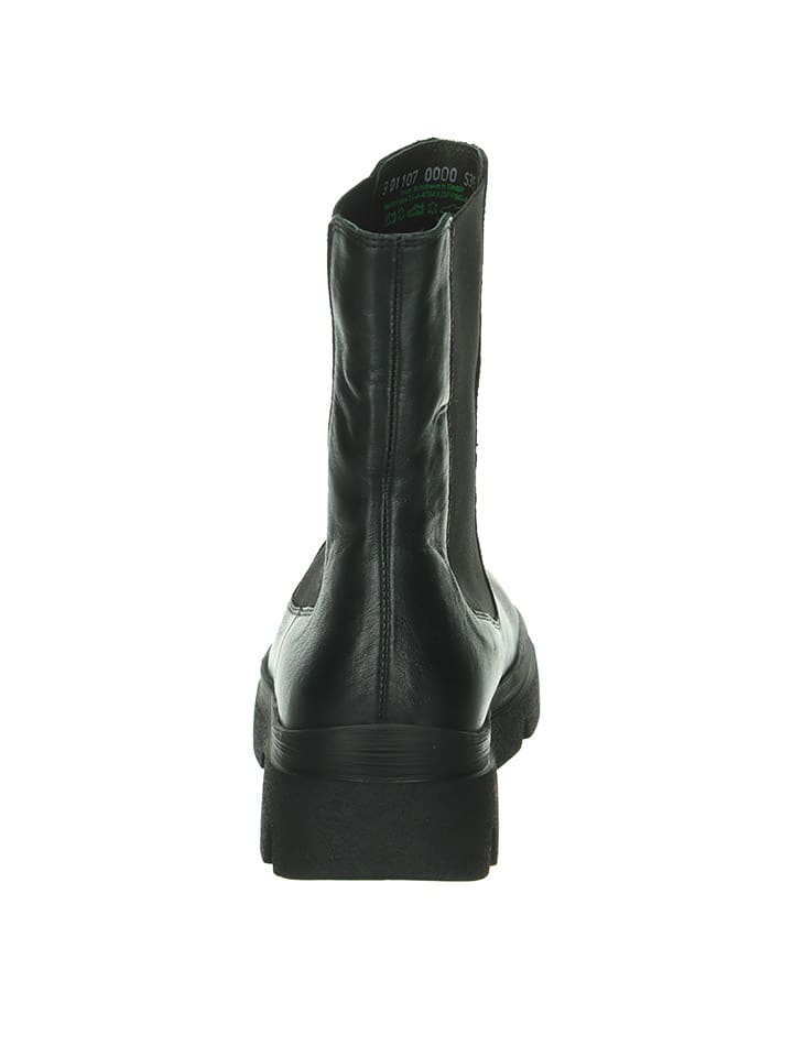Think! Leder-Chelsea-Boots in Schwarz günstig kaufen