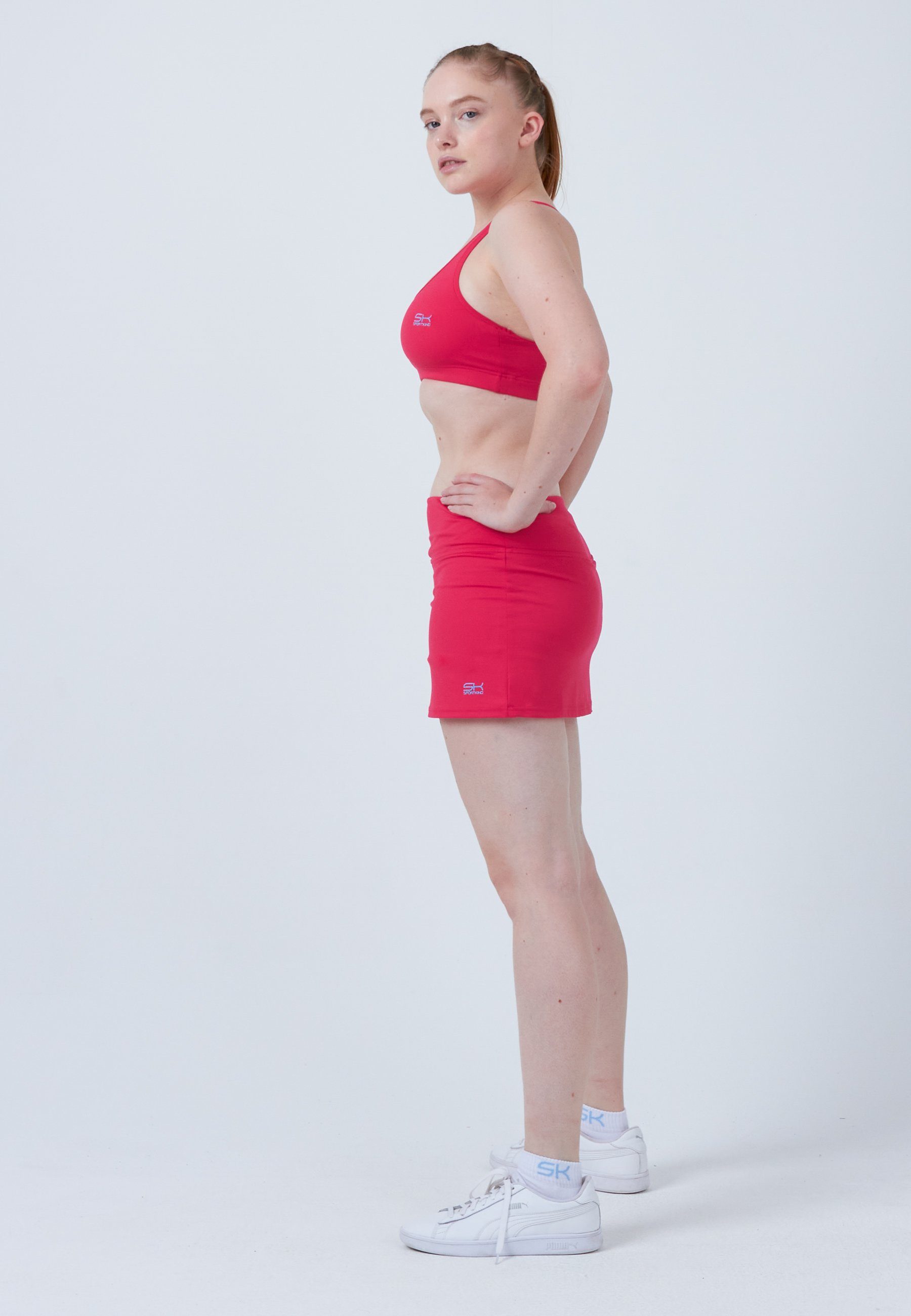 SPORTKIND Tennisrock Basic Tennis Skort Mädchen & Damen pink