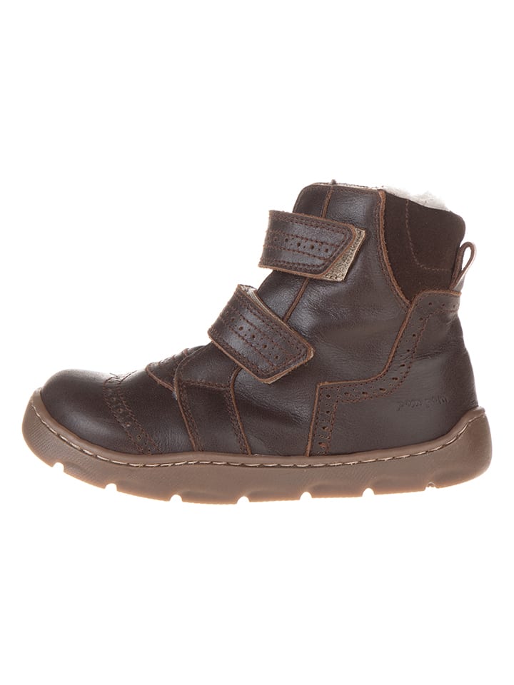 POM POM Leder-Winterboots in Braun günstig kaufen