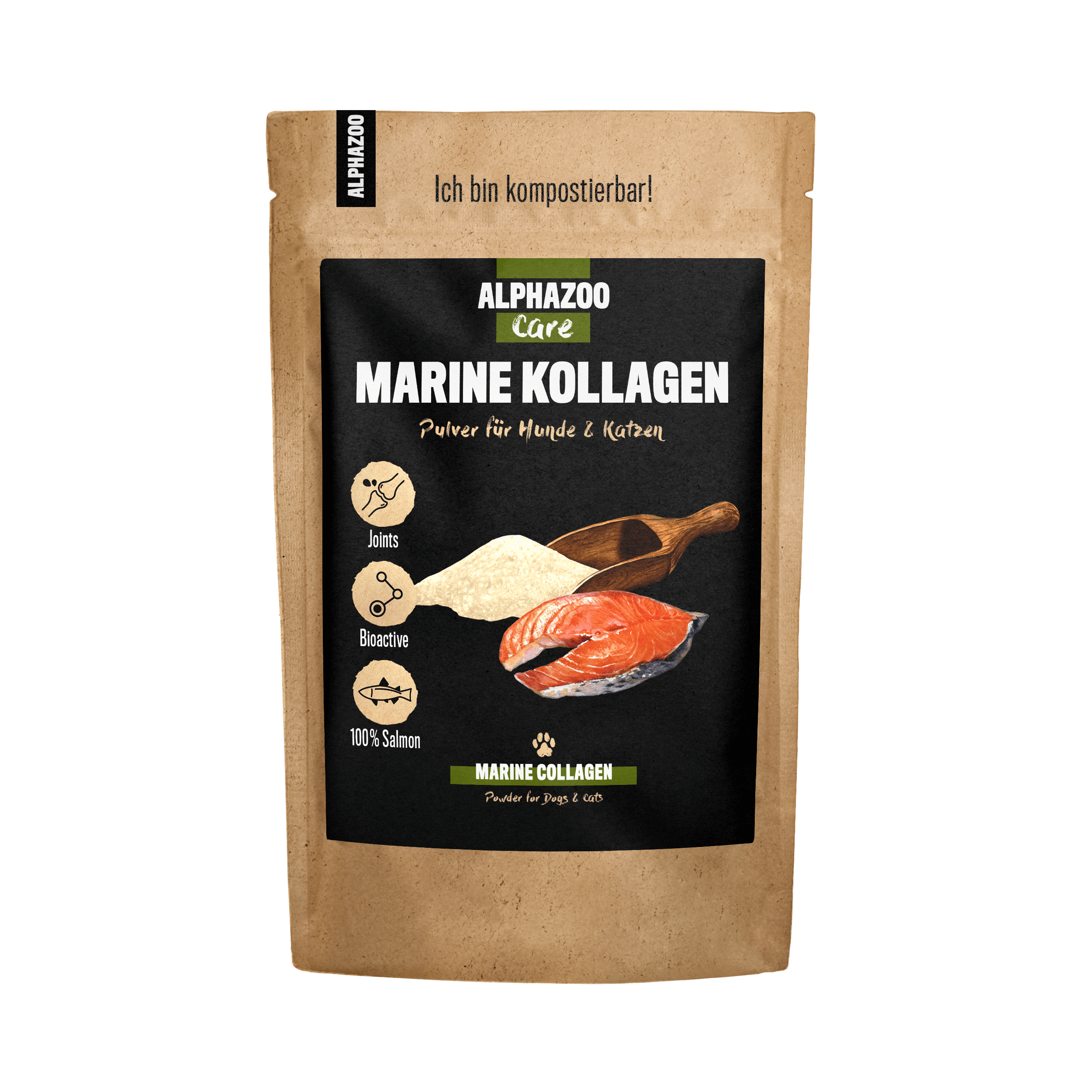ALPHAZOO Ergänzungsfutter & Aufzucht ALPHAZOO Marine Kollagen-Pulver für Hunde und Katzen 250 g
