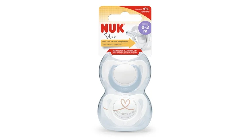 NUK Schnuller Star Silikon 0-2 Monate