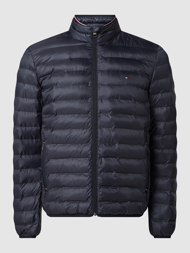 Steppjacke mit Stehkragen - wasserabweisend in marineblau