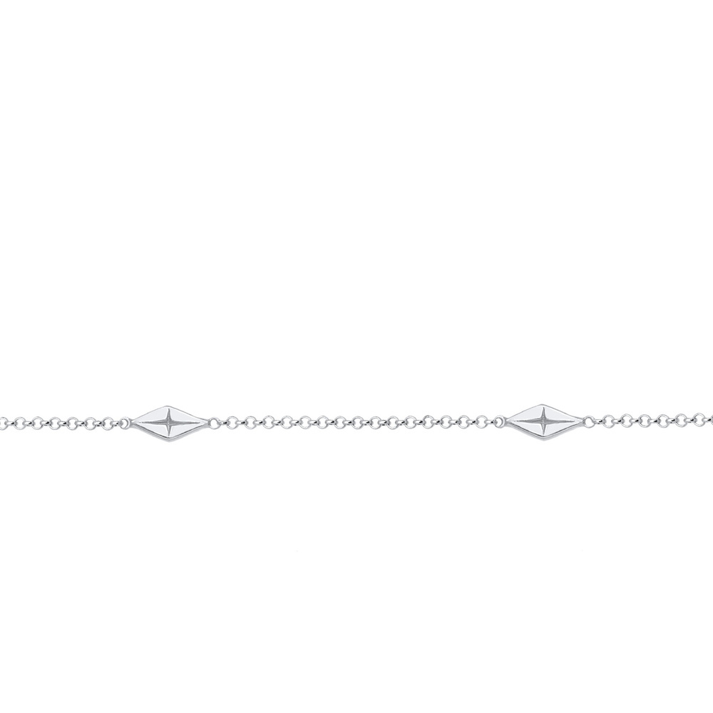 Elli Elli Collier Géo minimaliste en 925/1000 argent massif collier