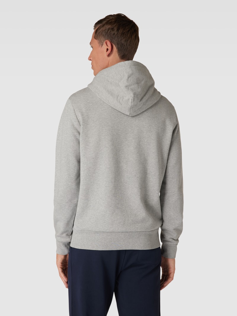 Hoodie mit Label-Stitching in hellgrau