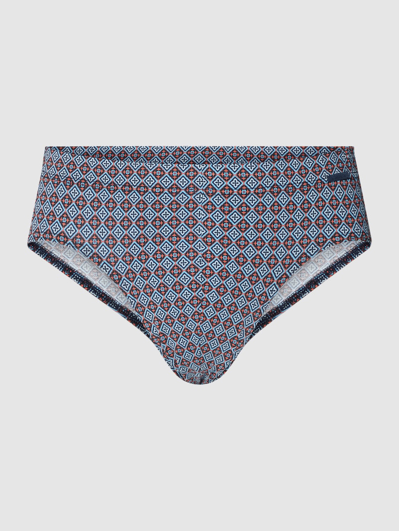Slip mit Allover-Muster Modell 'GRAFIC' in dunkelrot