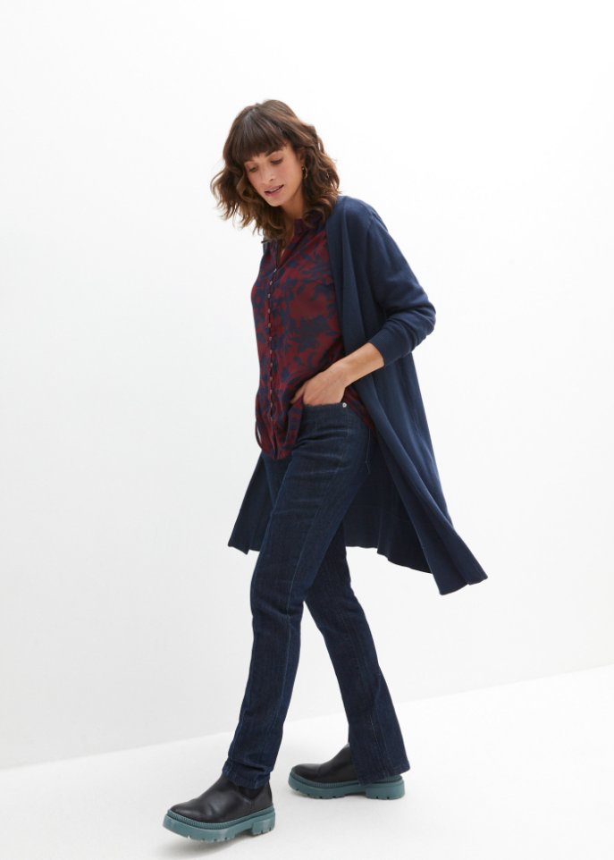 Chiffon Bluse mit Smok-Details