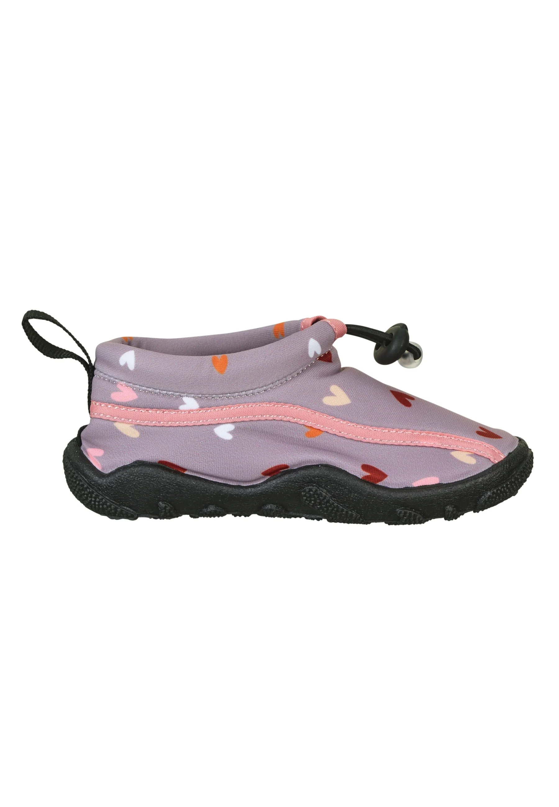 Aqua-Schuh Kinder Lila mit allover Herzen Print