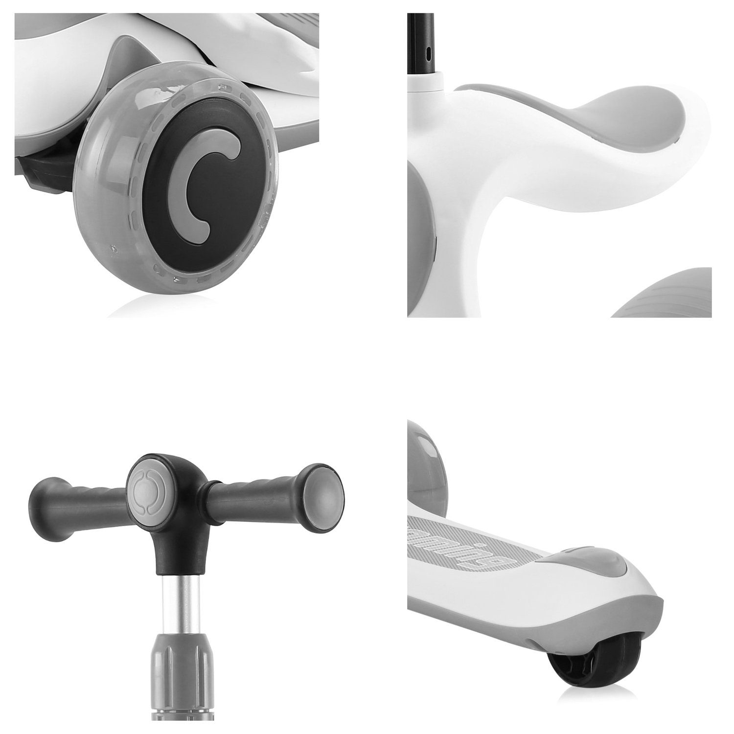 Lorelli Cityroller Kinderroller Trio 2 in 1, Laufrad leuchtende Räder verstellbar klappbar