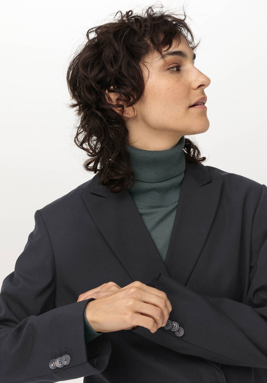 Blazer aus Bio-Merinowolle mit Bio-Baumwolle