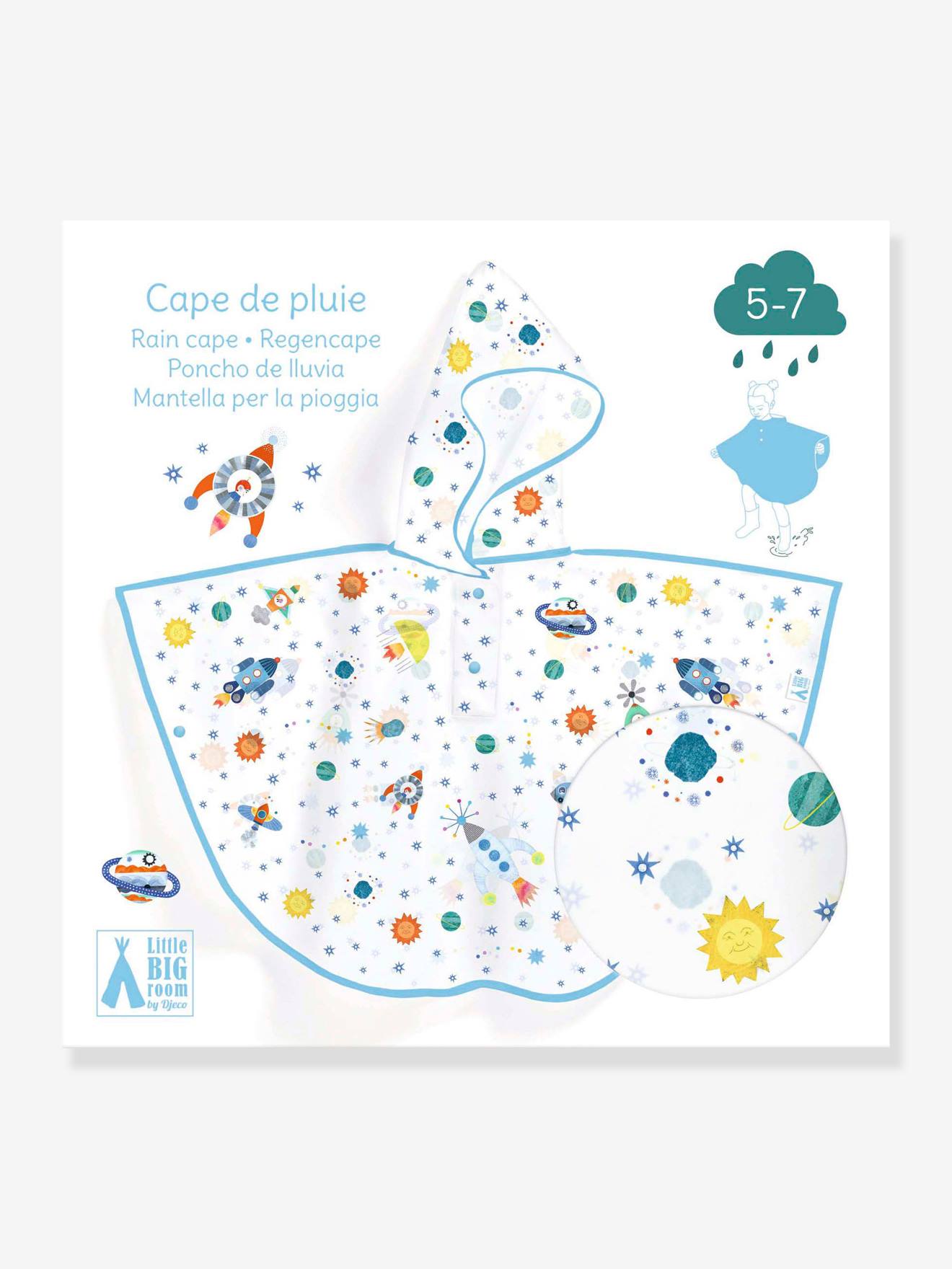 Cape de pluie 5/7 ans DJECO rose