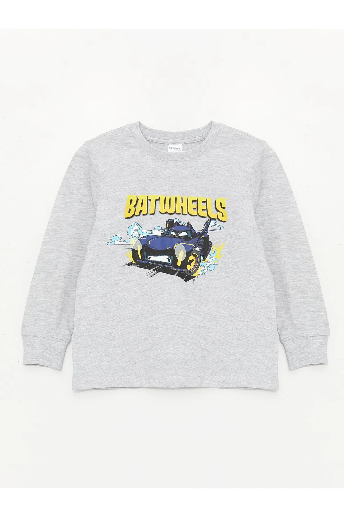 LC Waikiki  Bedrucktes Langarm-Pyjama-Set für Jungen mit Rundhalsausschnitt