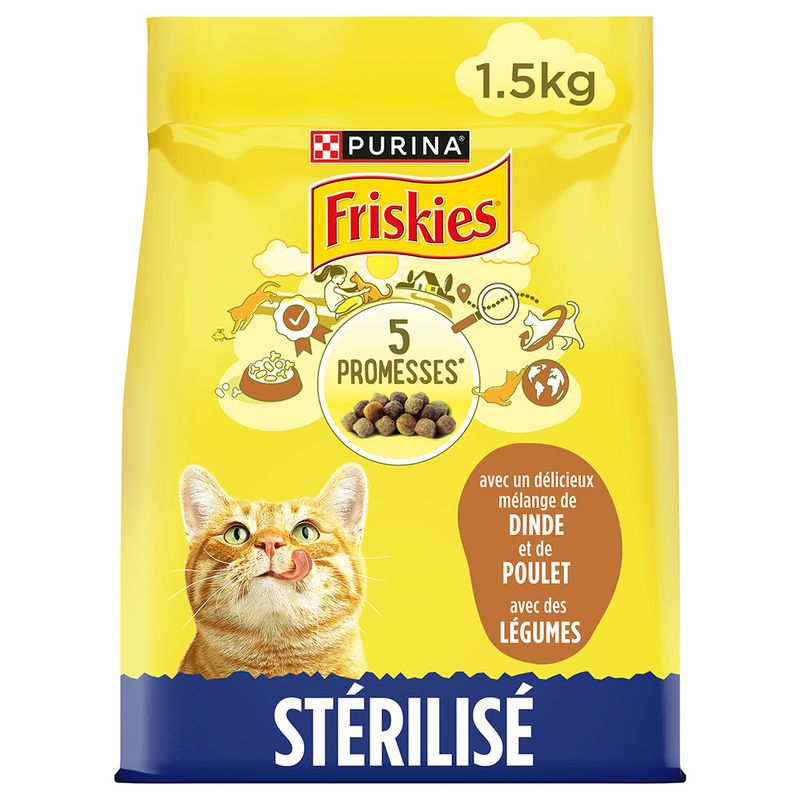 PURINA Friskies Sterilized Katze mit Truthahn, Huhn und Gemüse | bitiba