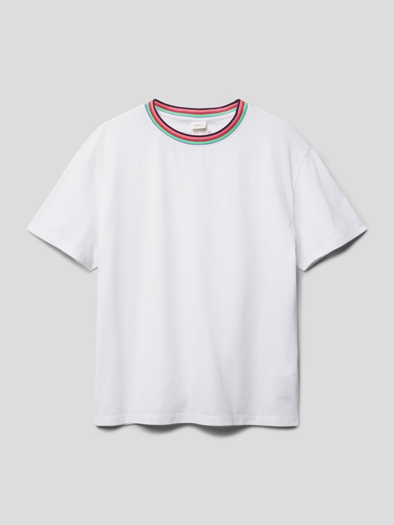 T-Shirt mit Rundhalsausschnitt in weiß