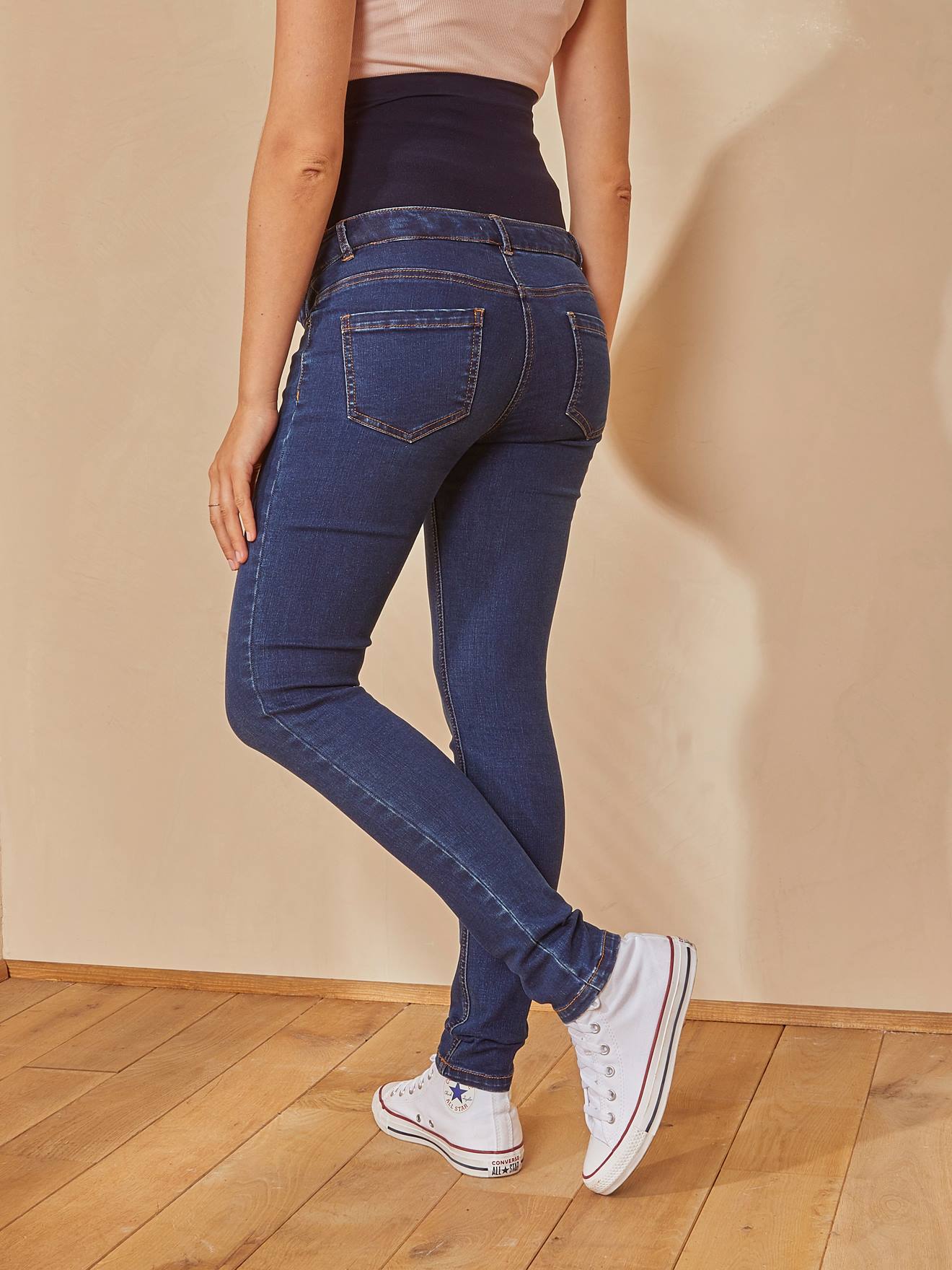 Vertbaudet Umstands-Jeans mit Stretch-Einsatz, Slim-Fit - mehrfarbig