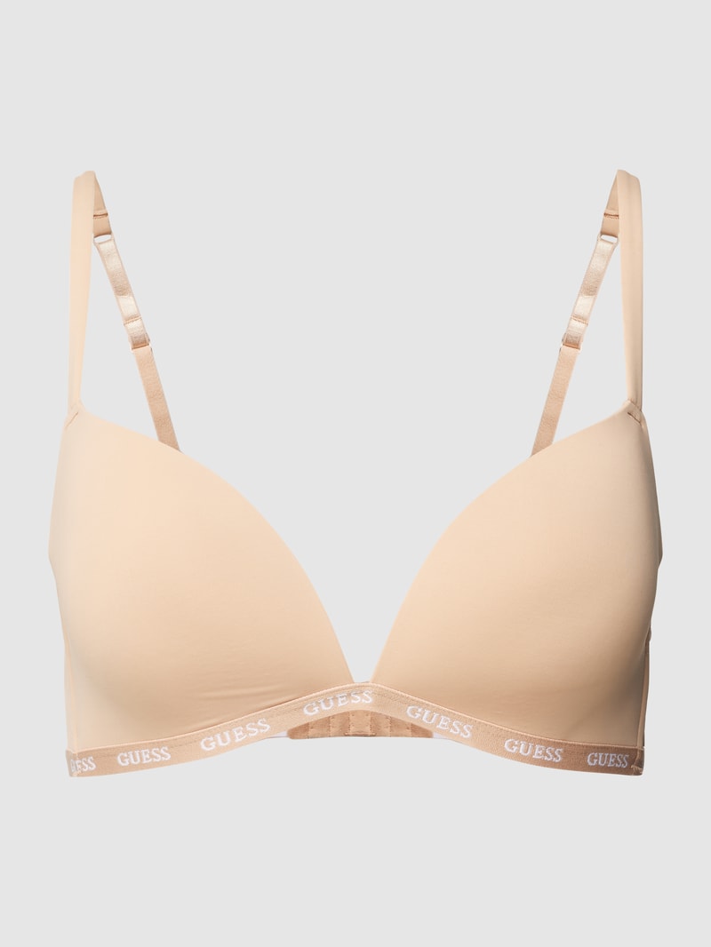 BH mit elastischem Logo-Bund in beige