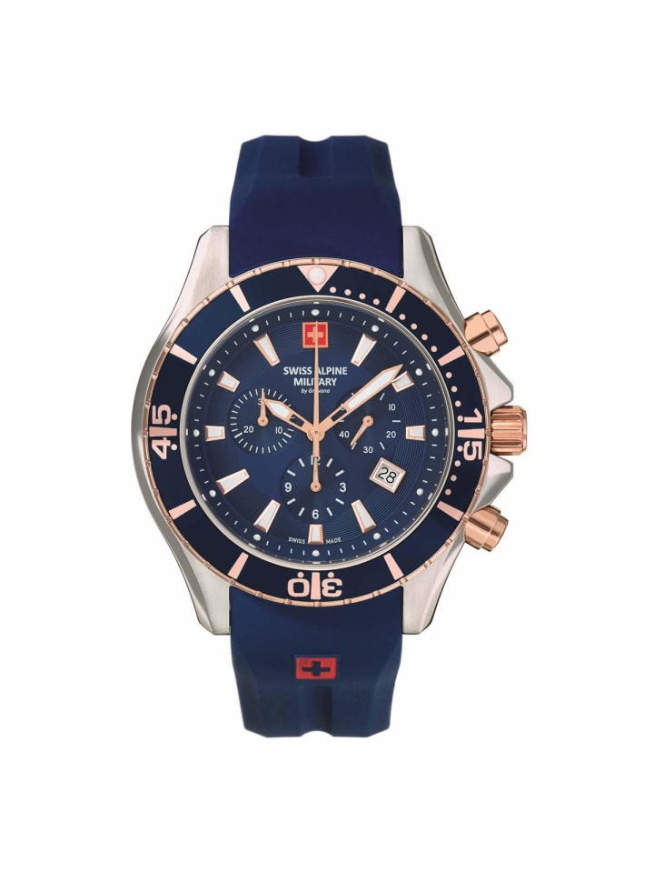 Swiss Alpine Military by Grovana Schweizer Uhr 7040 in blau günstig kaufen onesize