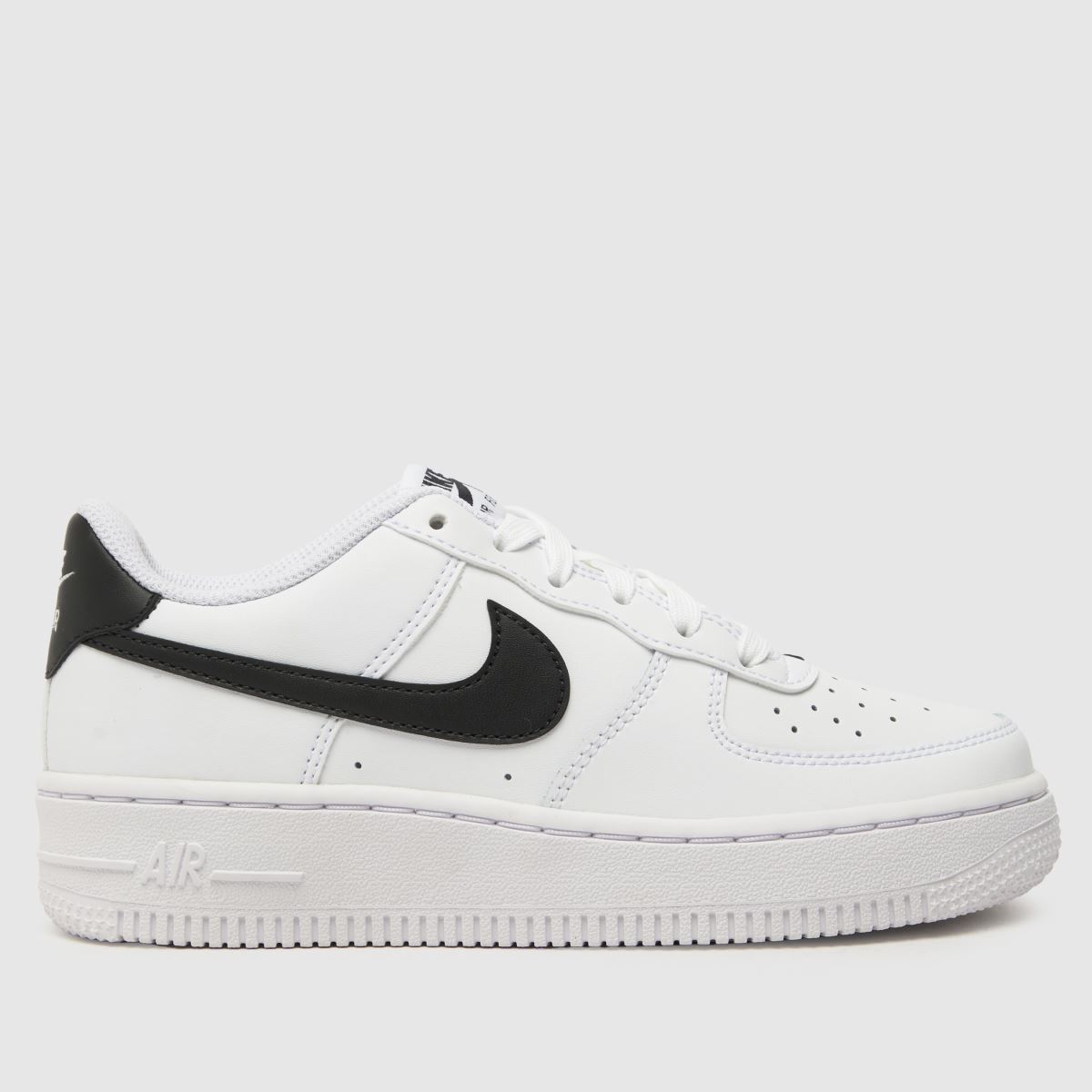Nike vita och svarta Air Force 1 ungdomsskor