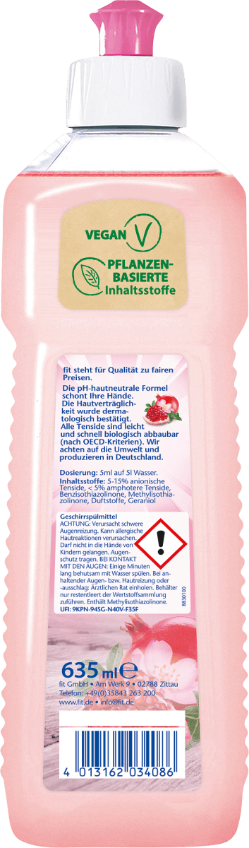 Spülmittel Naturals Mandelblüte & Granatapfel, 635 ml
