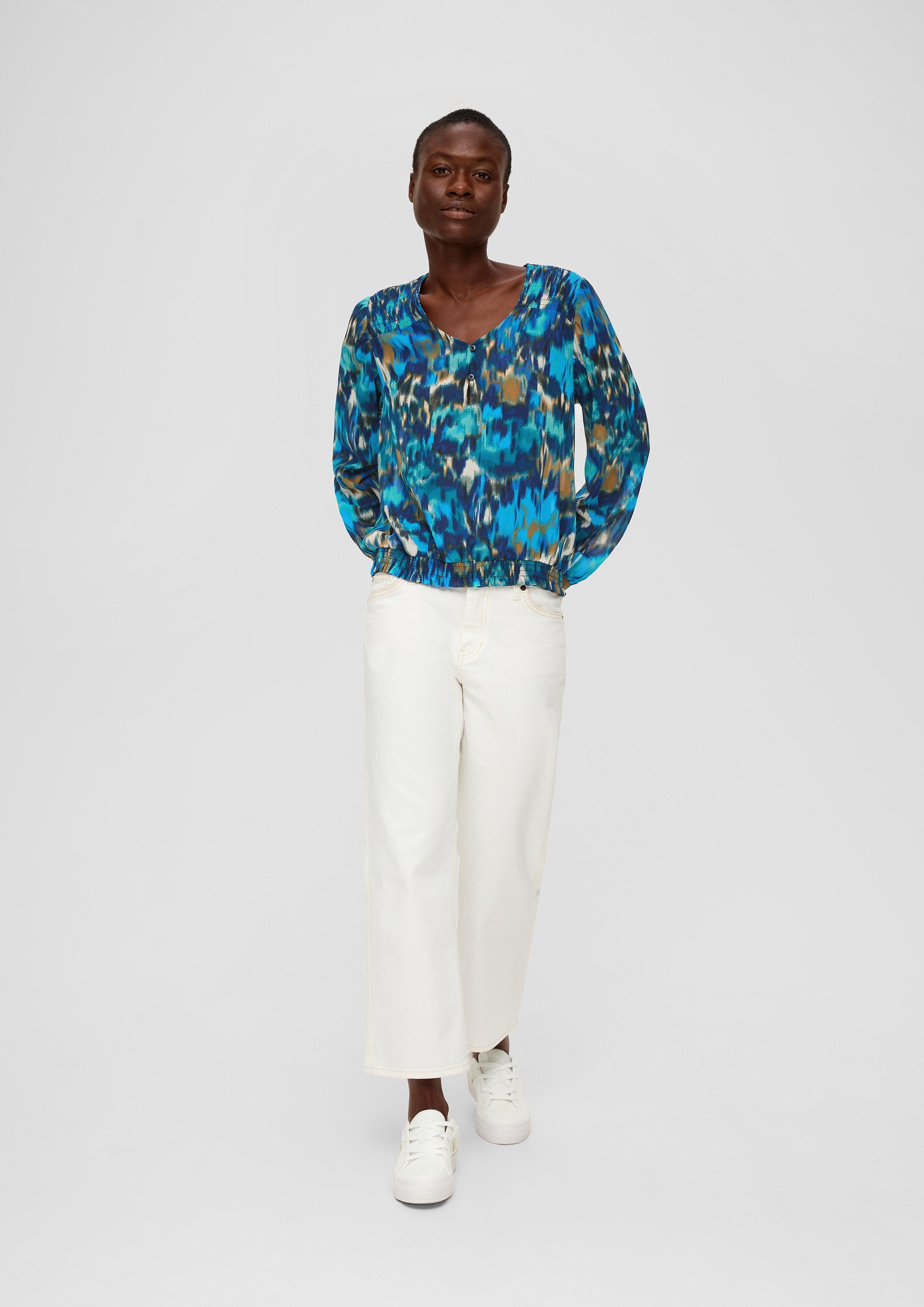 Chiffonbluse mit Allover-Print  2135658-59A0