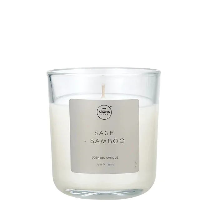 „Aroma Home Simplicity“ serijos šalavijų ir bambuko žvakė