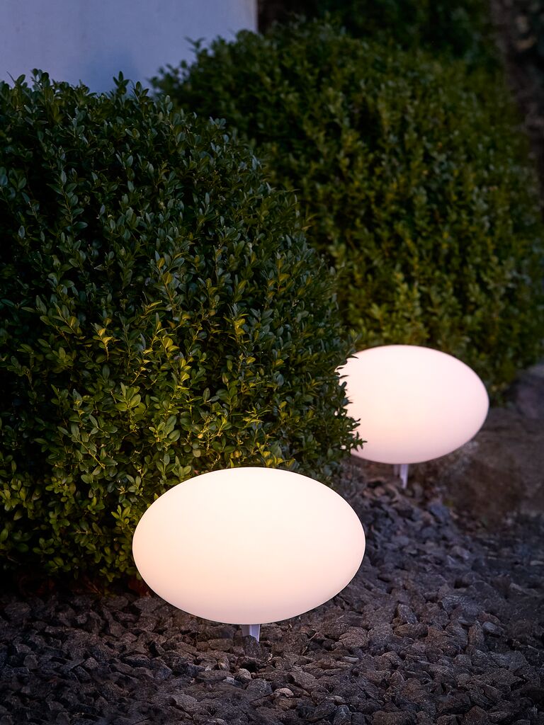 HAVESANGER Lampa solarna HAVESANGER Ø25xW17cm biała