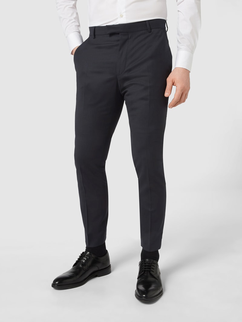 Super Slim Fit Anzughose aus Wolle Modell 'Gun' in schwarz