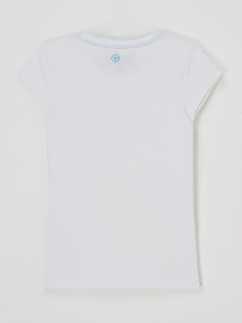 T-Shirt mit Logo-Print Modell 'Tulum' in weiß