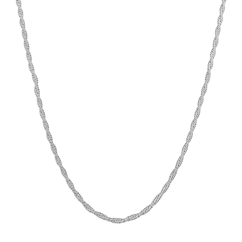 KUZZOI KUZZOI Collier Hommes Cordon Basique Torsadé en Argent Sterling 925 collier