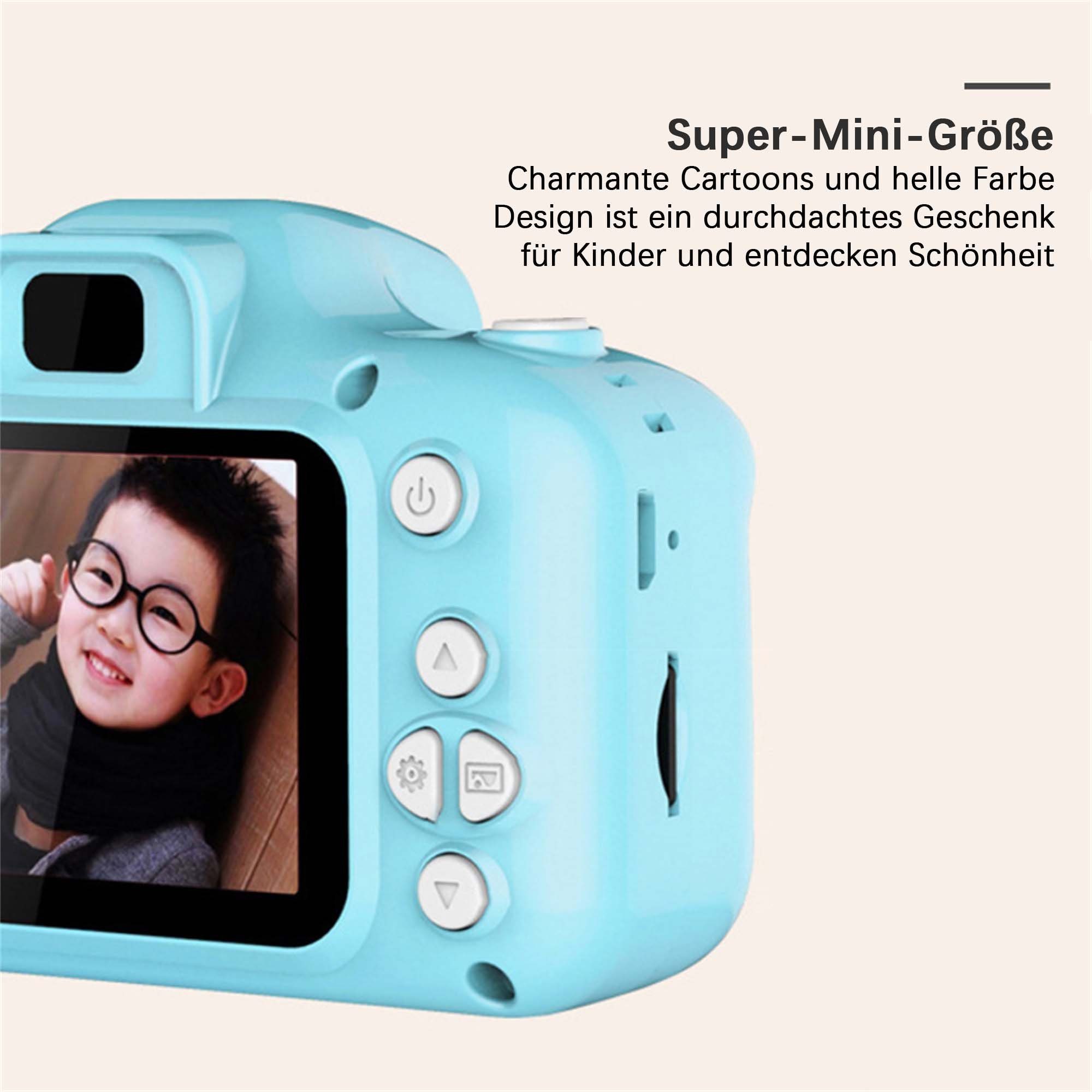 Yoyaxi Mini-Digitalkamera für Kinder Sofortbildkamera (inkl. Geeignet für Kinder von 3-12 Jahren, Schutzauslegung des Rumpfes, 800W HD-Pixel, intelligenter Fokus ohne eine Taste, aufrüstbare Videoaufnahmefunktion)