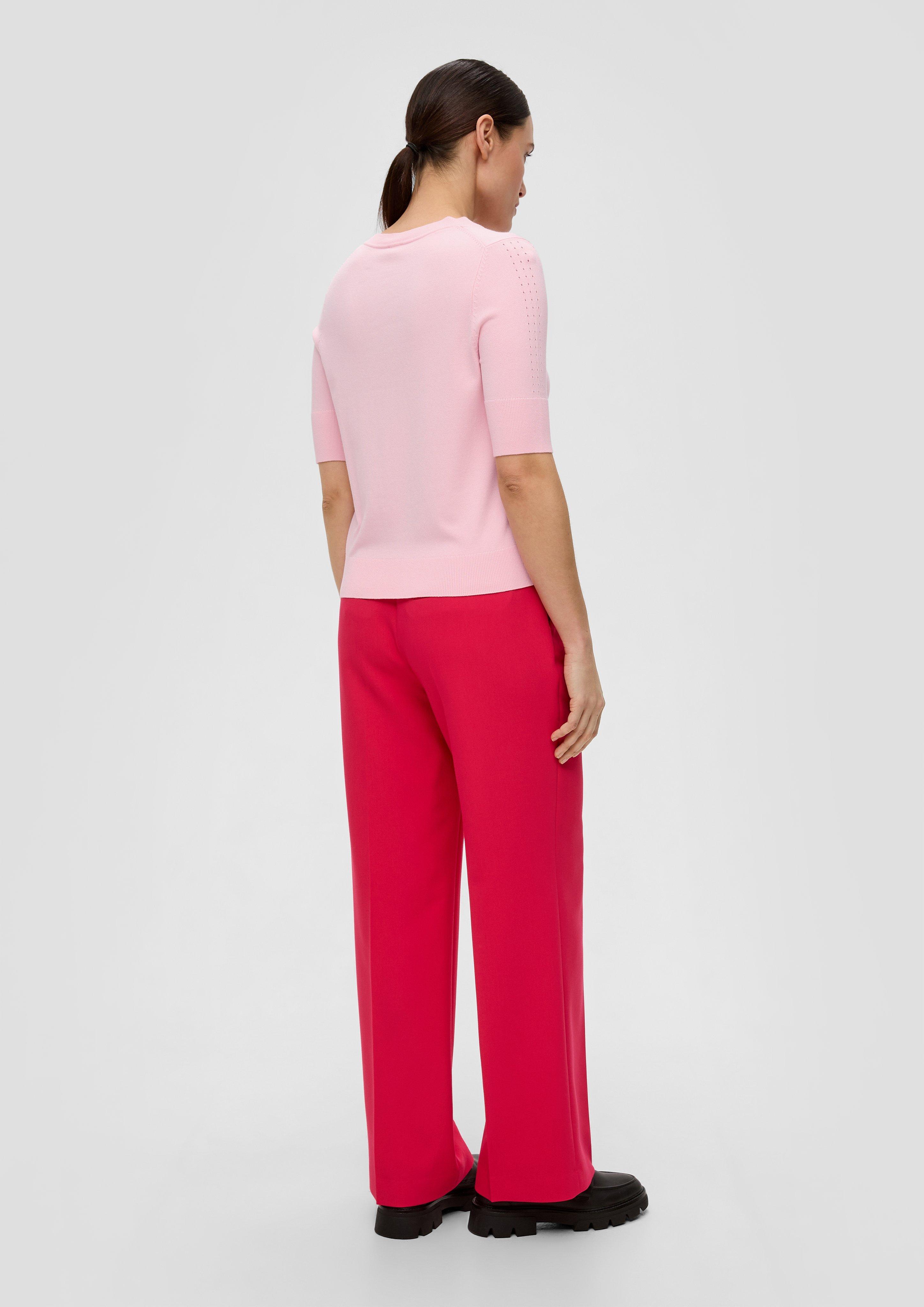 Kurzarmpullover mit Pointelle-Details  2143204-4121