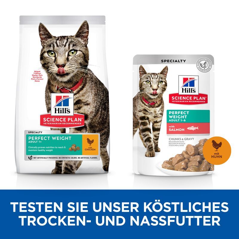 Hill's Trockenfutter Hill's Science Plan Adult Perfect Weight mit Huhn 2x7 kg