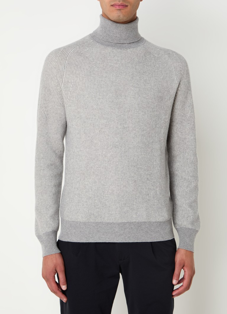 Boggi Milano Fine-knit sweater in virgin wool with turtleneck